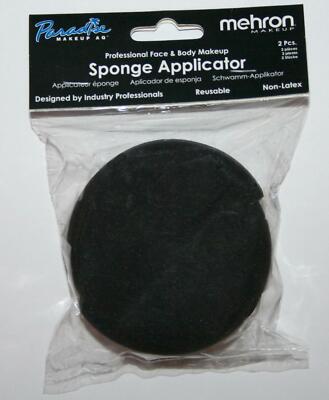 Black Paradise AQ Makeup Foam Sponge 2 piece half circle set face art applicator