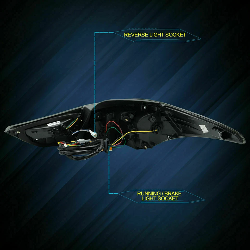 一对烟雾 LED 尾灯适用于 2011 - 2016 现代伊兰特顺序后灯 — 第 4/4 张图片