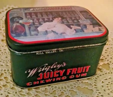 WRIGLEY'S JUICY FRUIT CHEWING GUM TIN BRISTOL WARE WOOD RIVER GALLERY DRUG STORE