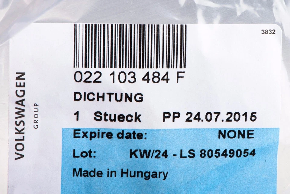 Juego de 6 juntas de sellado de tubo de bujía OEM VW Volkswagen Jetta Touareg 022103484F Foto 2 de 2