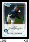 1-2011 BOWMAN CHROME PROSPECTS ERASMO RAMIREZ RAYS QTY