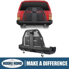 Hooke Road Steel Discovery Rear Bumper Wtire Carrier For Jeep Cherokee Xj 84-01