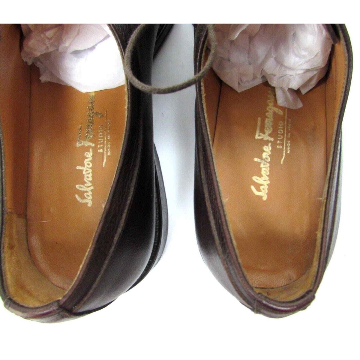 Salvatore Ferragamo Studio men\'s size 11.5 B Brown leather oxfords Oxford shoe with toe cap - Men | Ferragamo main image 3
