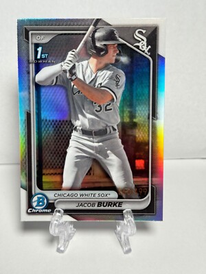 2024 Bowman Chrome Jacob Burke Refractor 1st Prospect Card #'d /499