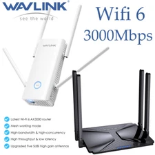 WAVLINK WiFi 6 Router AX3000 Wireless Router Dual Band WiFi Range Extender Mesh