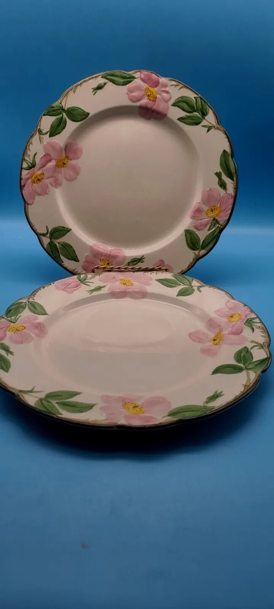 2 Vintage 1949-1953 Franciscan Desert Rose Dinner Plates 10 1/2