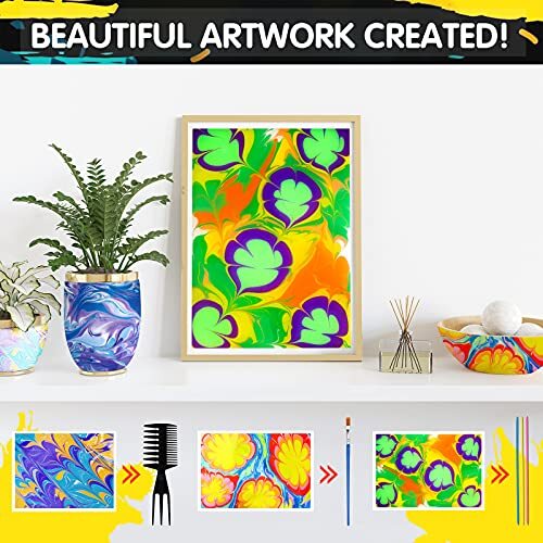 Water Marbling Paint for Kids -Arts and Crafts for Girls & Boys Age 3-5 4-8 8-12 - Picture 2 of 7