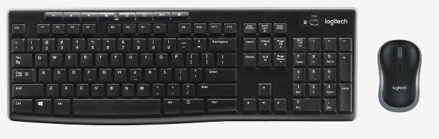 Logitech MK270 Wireless Mouse Keyboard Combo UK Black 8 Multimedia Keys QWERTY - Image 2 of 4