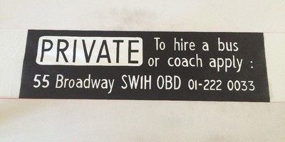 West Ham 83 Bus Rollo 31'' - Privat zu mieten Broadway SW1H