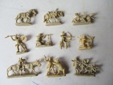 1/72ATLANTIC 1005  LOT  10 FIGURINES DAVY CROCKETT  WESTERN INDIEN FARWEST