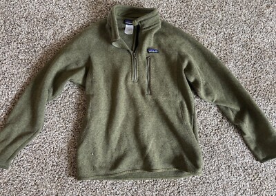 Patagonia Better Sweater Forest Green 1/4 Zip Fleece Jacket Men's