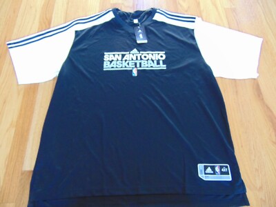 ADIDAS NBA AUTHENTIC SAN ANTONIO SPURS BLACK SHOOTING SHIRT JERSEY SIZE 4XT