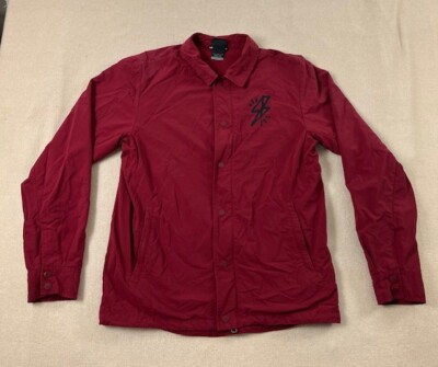Nike SB Bolt Men's Coaches Jacket Maroon Bolt 823588-677 Size Medium