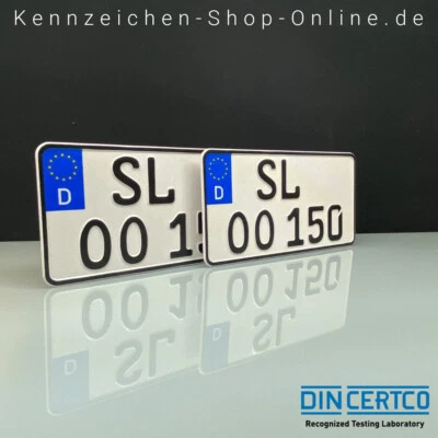 2 Kennzeichen schwarz 240x130 Traktor Landmaschinen Anhänger US Fahrzeuge - Bild 1 von 3