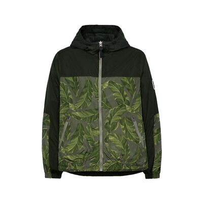 Coach Men's Reversible Hawaiian Print Hooded Jacket (Medium, Green) $398