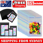 <!--F#f_0-->100X Mylar Zip Bags Foil lock Clear Rainbow Seal Pouch Holographic Packaging Bag<!--F/-->