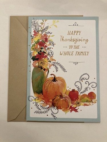 Hallmark Thanksgiving große Grußkarte an die ganze Familie