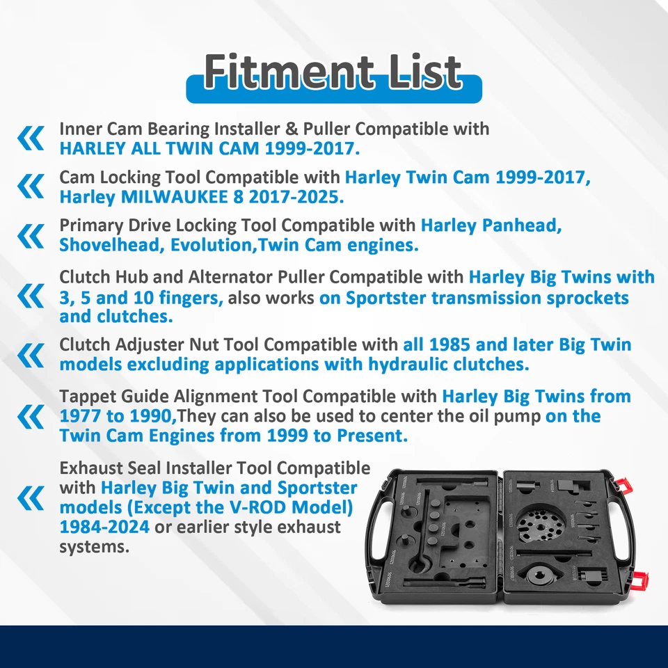 Twin Cam Inner Cam Bearing Installer & Puller Tool For Harley 99-17 TC 99 103 - Imagem 4 de 4