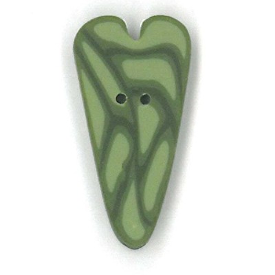 Sage Green Velvet Heart 3424 Buttons by Just Another Button Company