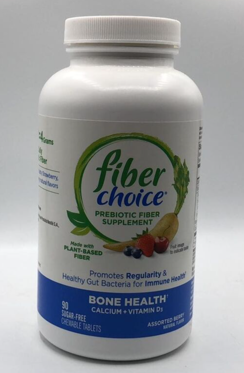 Fiber Choice Bone Health+ ~ 90 Chewable Tablets ~ EXP 8/25 ~ FAST SHIPPING!