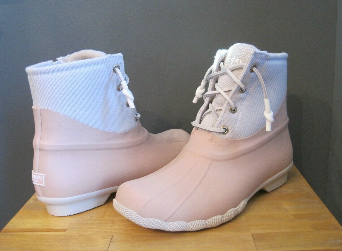 sperry pink saltwater boots