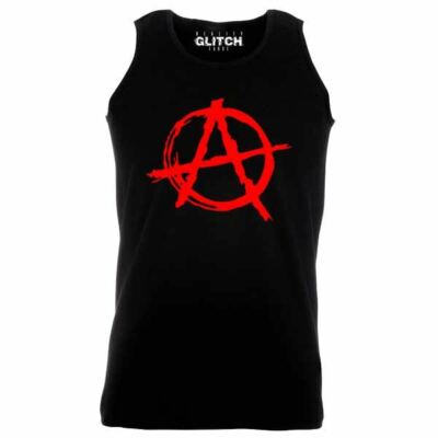 Anarchy Symbol Vest Men's Punk Rock Bedlam Evil Anarchist Rocker War Funny