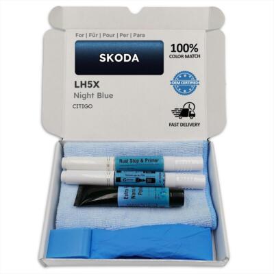 Lackstift für SKODA Blau NIGHT BLUE LH5X CITIGO Stift Stick Kratzer Lackschaden