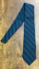 Brooks Brothers Tie Green  Blue British Stripes 100 Silk Men's Necktie 58"