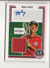 2022 USA Baseball Stars & Stripes Miles Scott /399 CHUNKY JERSEY AUTO SP RC!