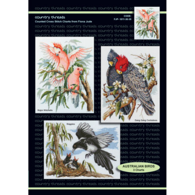 Australian Birds One cross stitch chart, optional Zweigart aida & DMC thread