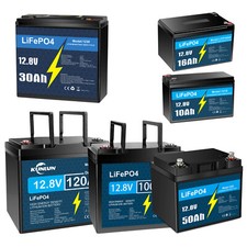 12V 10Ah 16Ah 30Ah 50Ah 100Ah 120Ah LiFePO4 Lithium Battery for RV Marine Lot