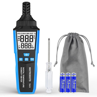 Temperature Humidity Meter, High Precision Digital Hygrometer with Ambient, Dew