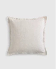 NWT QUINCE EUROPEAN LINEN EURO PILLOW SHAM 26 X 26  NATURAL CHAMBRAY MSRP $29.90