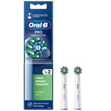 Image of Oral-B Heads Cross Action electric toothbrush tips, white - 2 pieces