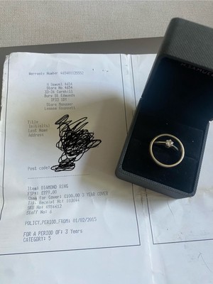 Elegant H Samuel White Gold Diamond 18 Carat engagement