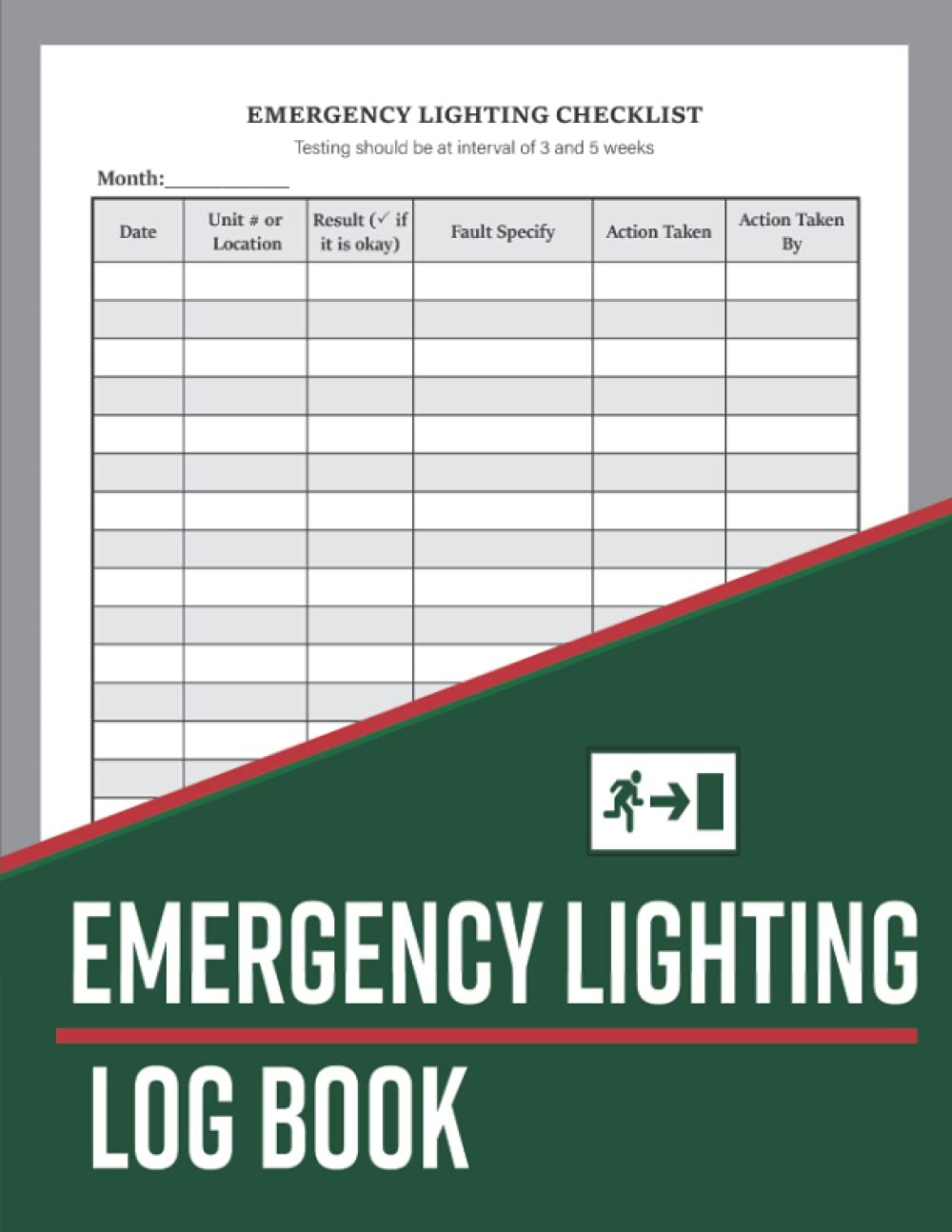 Emergency Lighting Log Book: Emergency Lighting Test Log Book | Emergency Light
