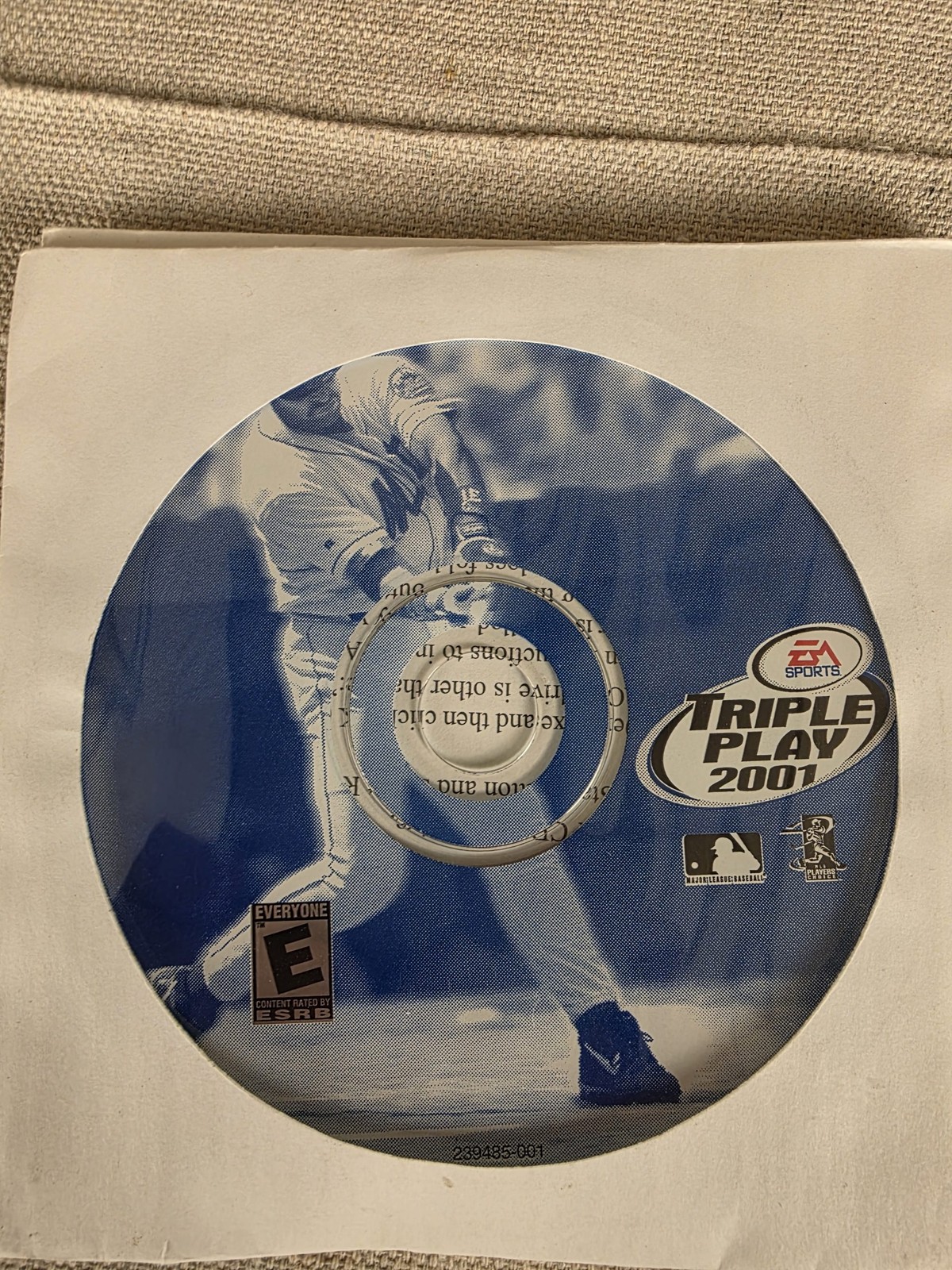 Triple Play 2001 PC Game Disc Only EA Sports Baseball