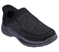 Skechers Shoes Men Black Slip Ins Arch Fit Comfort Dress Relaxed Easy Fit 205202