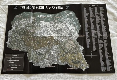 The Elder Scrolls V: Skyrim Karte / Poster Weltkarte Deutsch 78x52 cm Special Ed