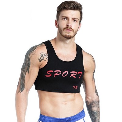 Men'S Neoprene Brace Vest Chest Support Strap Protective Gear Fitness Sports