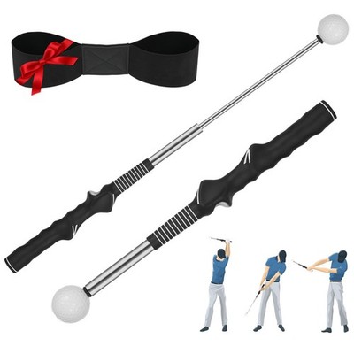 Retractable Left-Handed Golf Swing Training Aid: Portable Grip Trainer with C...