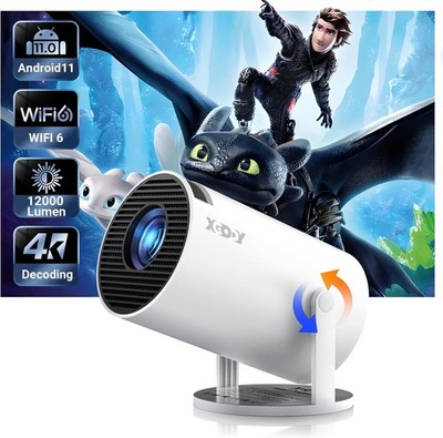 [2025 Upgrade & Android 11.0] Mini Projektor Native 720P HD, unterstützt 4K 1080P,
