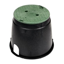 10 In. Round Valve Box And Cover Black Box Green Icv Cover Reinforcing Ribs 10 In. Round Valve Box And Cover Black Box Green Icv Cover Reinforcing Ribs