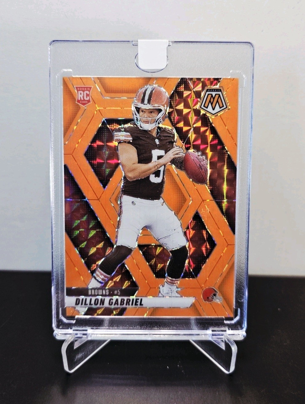 DILLON GABRIEL 2025 Panini Mosaic 🏈 Rookie #332 ORANGE FLUORESCENT SSP #'d/25