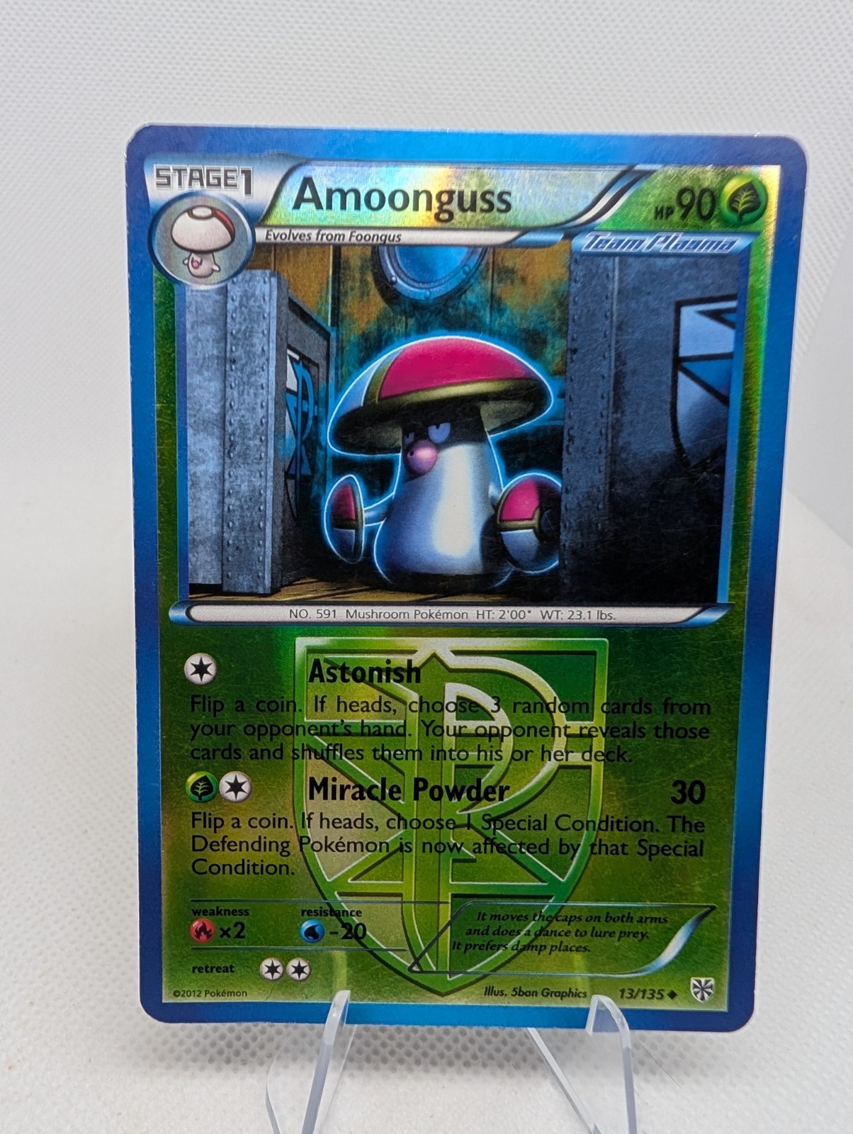 Amoonguss (Team Plasma) Plasma Storm Pokémon 13/135 Reverse Holo LP-