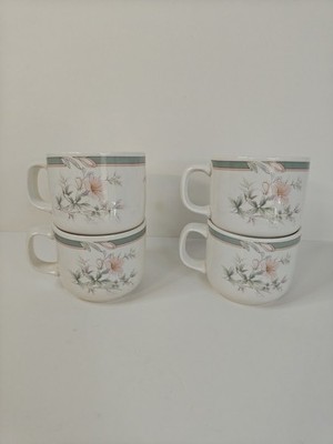 4 Noritake Keltcraft Mugs ''Deerfield'' pattern from the ''Misty Isle'' collection