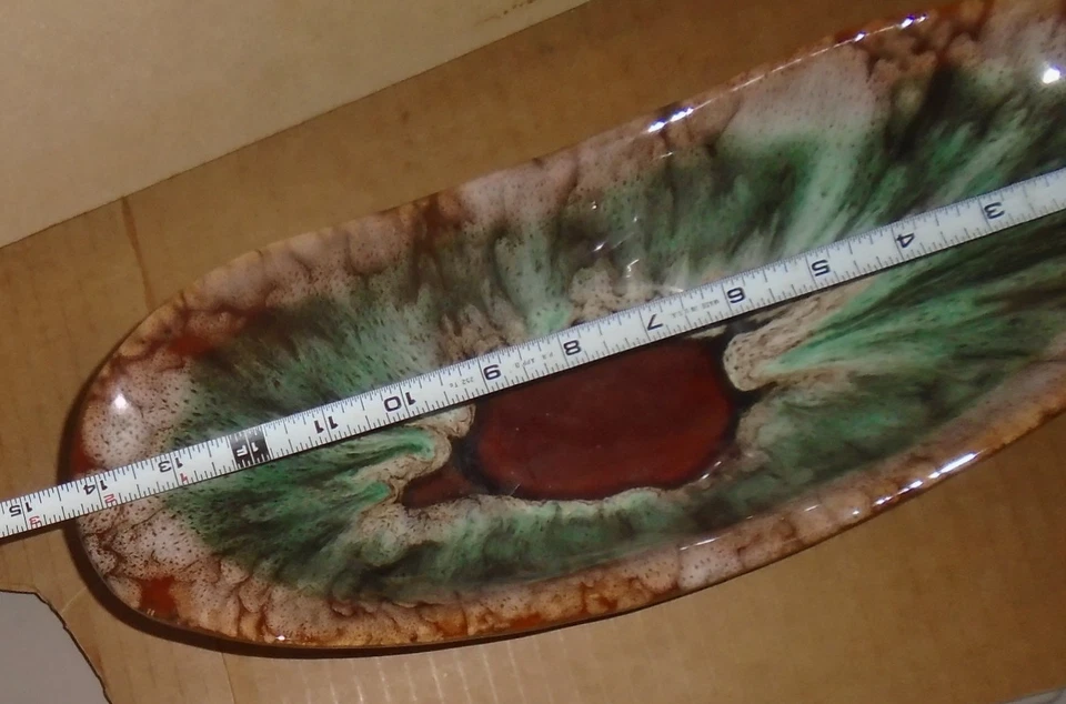 ROYAL HAEGER -R466  Vintage centerpiece bowl dish used multi color - Image 4 of 4