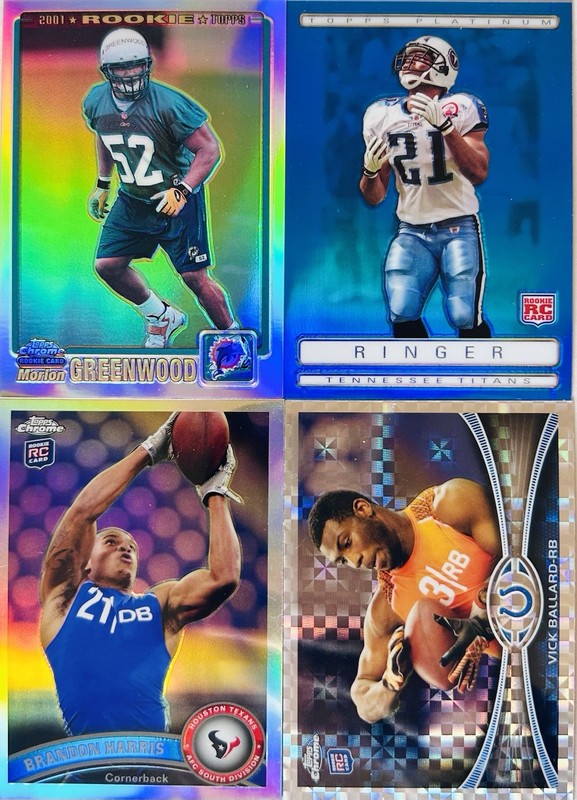 (4) Card 2009 Topps Platinum 2001-11-12 Chrome SN Refractor RC Lot SP BV$🔥📈B