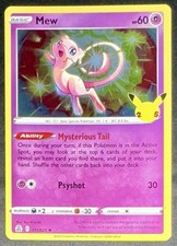 POKEMON MEW HOLO 011/025 25th ANNIVERSARY CELEBRATIONS ENGLISH 2021!