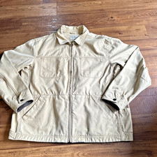 Vintage LL Bean Chore Workers Duck Hunting Jacket Men's Size XL 0 BUJ7 Tan